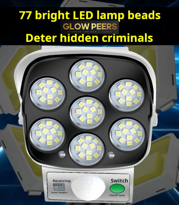 Solar Sensor Fake Camera Light 77 SMD LED